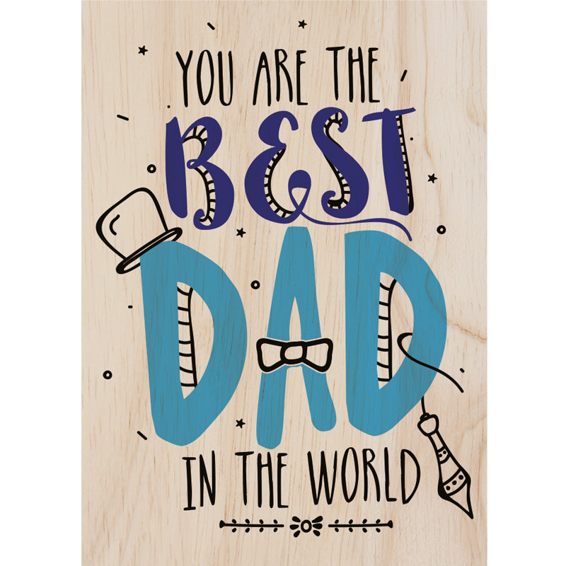 Woodcardz - Best Dad Lettering