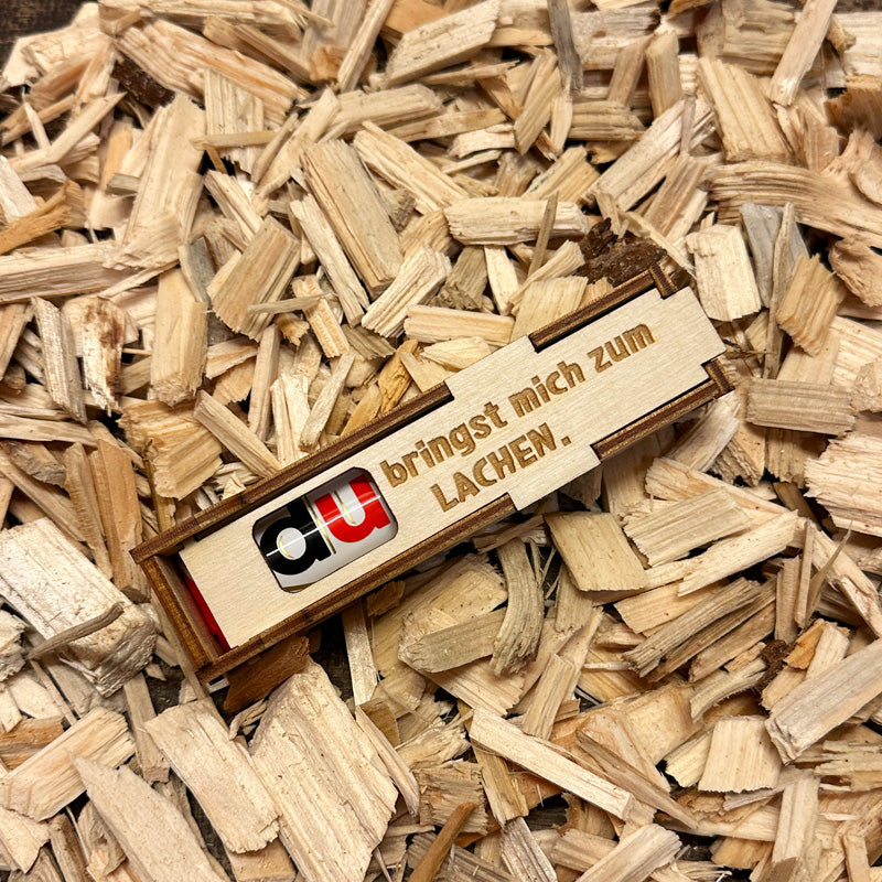 Du bringst mich zum LACHEN Geschenkebox Woodcardz