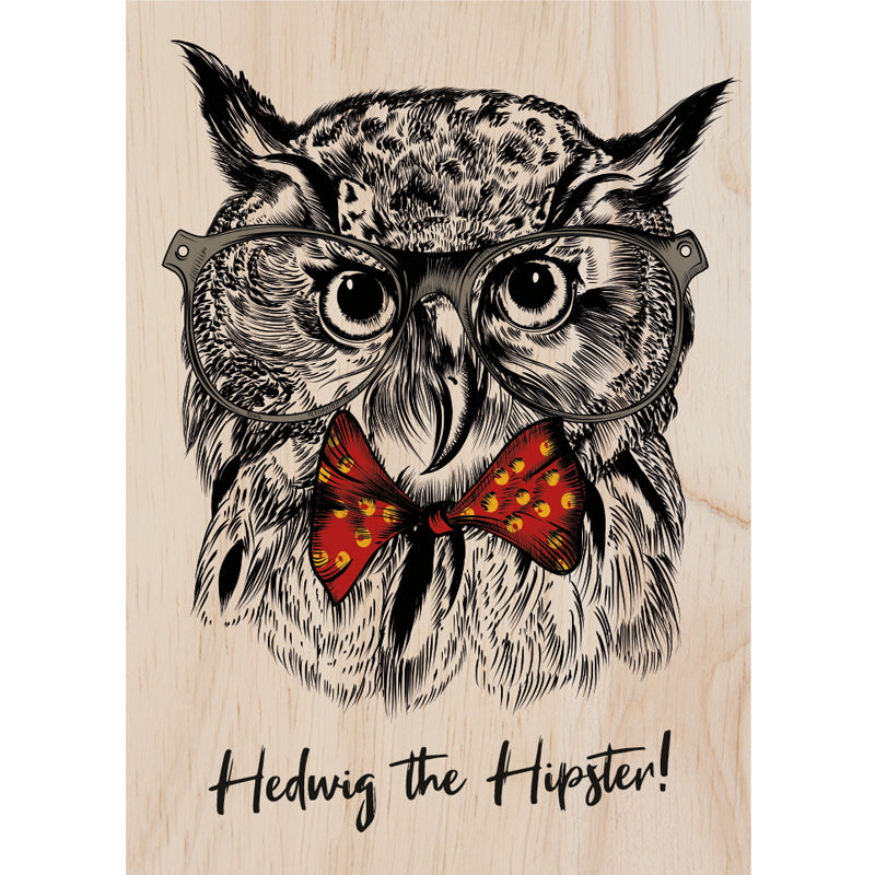Woodcardz - Hedwig the hipster