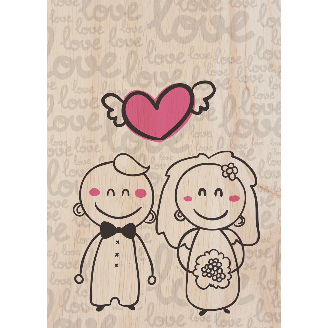 Woodcardz - Hochzeit Pärchen