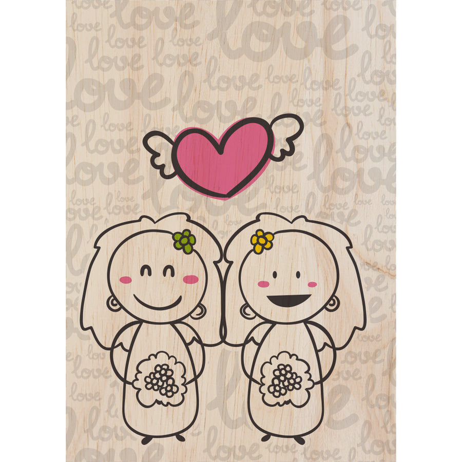 Tinycardz - Hochzeit Pärchen Girls