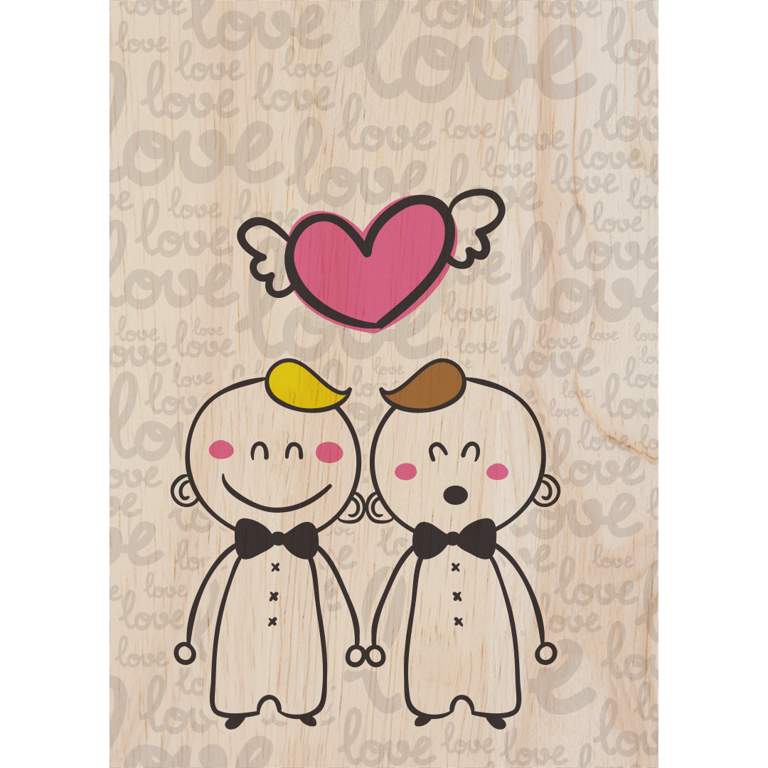 Woodcardz - Hochzeit Pärchen Pride