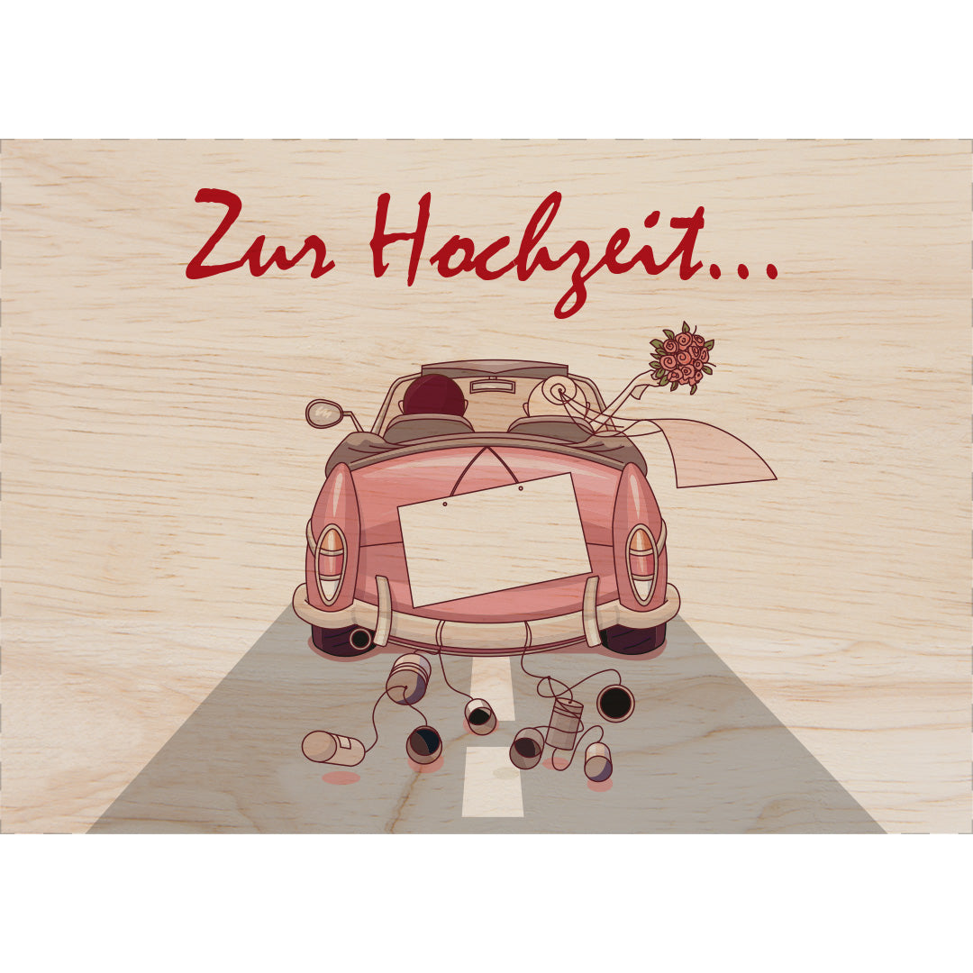 Woodcardz - Hochzeit Wagen