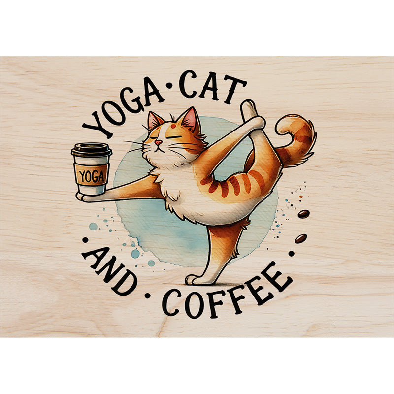 Woodcardz - Yoga Cat