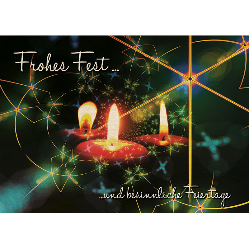 Woodcardz - Weihnachten Kerzen