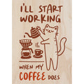 Woodcardz - Coffee start cat