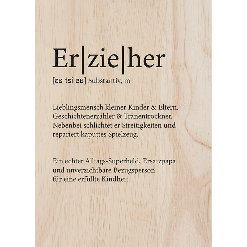 Woodcardz - Erzieher