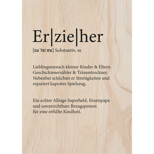 Woodcardz - Erzieher