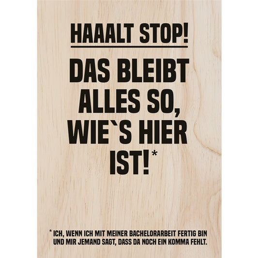 Woodcardz - Halt stop