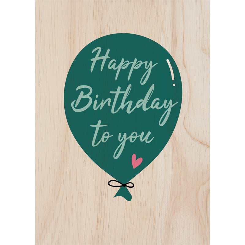 Woodcardz - Happy Birthday Luftballon
