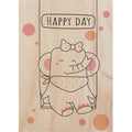 Woodcardz - Happy day elephant