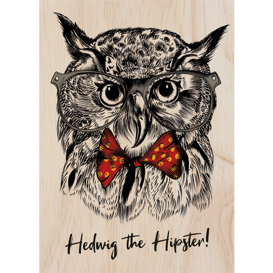 Woodcardz - Hedwig the hipster