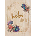 Woodcardz - Ich liebe dich flower
