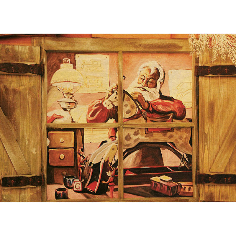Woodcardz - Weihnachten Santa Fenster