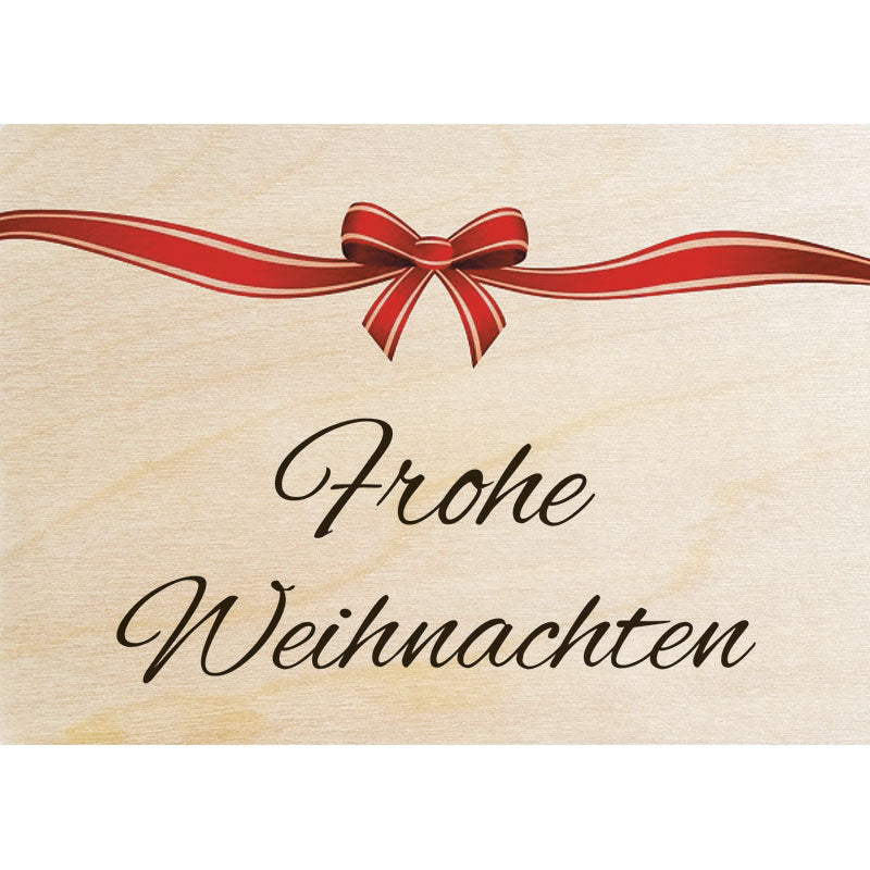 Woodcardz - Weihnachten Schleife