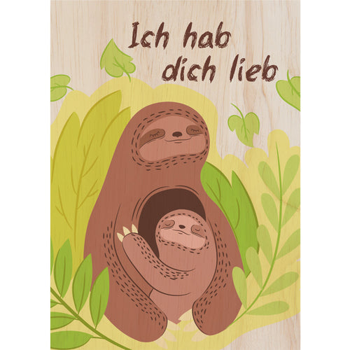 Tinycardz Faultier Liebe