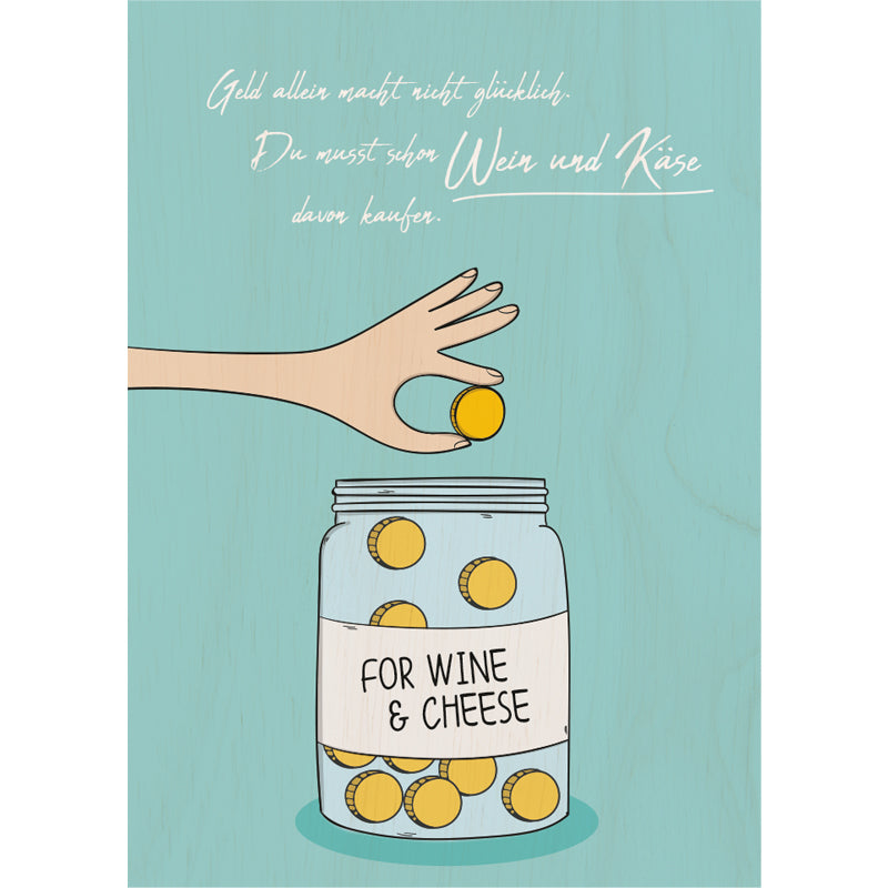 Tinycardz-Geld - Wein und Käse kaufen